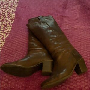 Brown gently broken in Frye boots